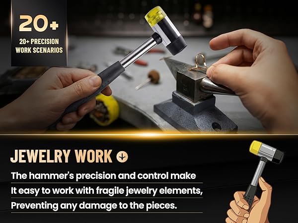 JEWELRY WORK--The hammer&amp;#39;s precision and Control make it easy to work With fragile jewelry elements