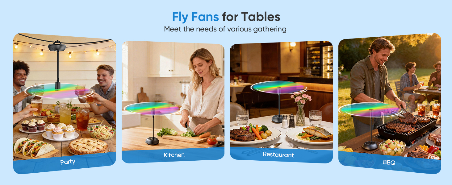fly fans for tables