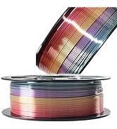 DO3D Silk Multicolored Rainbow PLA 3D Printer Filament, 1.75mm PLA Fast Color Change 3D Printing ...