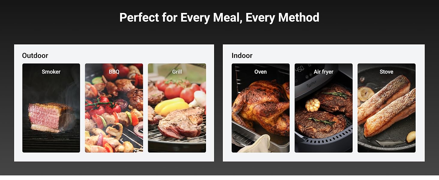 Wireless Meat Thermometer for Smoking and Grilling