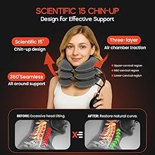 neck posture corrector neck collar for stiffness neck extender inflatable