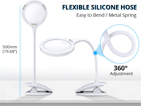 magnifying glass with light and stand