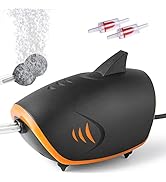 HITOP 110GPH Powerful Aquarium Air Pump: Quiet 2-outlets Aquarium Aerator, Adjustable Fish Tank A...