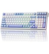 AULA F98 Mechanical Gaming Keyboard, Creamy Keyboard with Number Pad RGB Backlit (Blue-Purple-Whi...