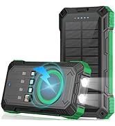 Solar Charger Power Bank 49800mAh Portable solar panels QC 3.0 22.5W Wireless Fast Charging with ...