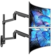 Ergounion Dual Monitor Wall Mount for Flat or Curved Screens up to 38