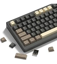 Womier PBT Keycaps Set 130 Keys, Custom White Japanese Keyboard Doubleshot Dye Sub Side Print Shine ...