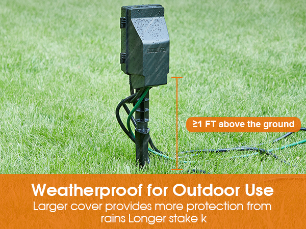 outdoor power strip with timer