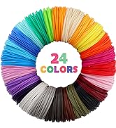 24 Colors 1.75mm ABS 3D Pen Printer Filament Refill, Each Color 3.5m, Total 84m ABS Material