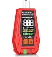 Tilswall W140 GFCI Outlet Tester with Color LCD Display, Receptacle Tester for Standard 3-Wire 12...