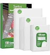 Syntus 150 Count Vacuum Sealer Bags Pint 6 x 10 inch and Quart 8 x 12 inch and Gallon 11 x 16 inc...