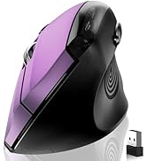 memzuoix Ergonomic Mouse Wireless,2.4G Optical Cordless Mice with 800/1200/1600 DPI,Vertical Comp...