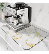 DK177 Coffee Mat Coffee Bar Mat Hide Stain Absorbent Drying Mat with Waterproof Rubber Backing Fi...