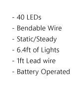 QBIS Warm White Fairy Lights Battery Operated with Timer Mode, 40 Micro LED Fairy Lights for Maso...