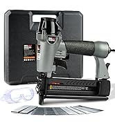 NEU MASTER Pneumatic Brad Nailer, 2 in 1 Nail Gun Staple Gun Fires 18 Gauge 2 Inch Brad Nails and...