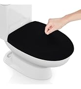 Stretch Spandex Toilet Lid Cover, Thick Toilet Seat Cover for Bathroom, Washable Soft Toilet Cove...