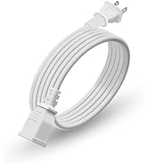 2 Prong Outdoor Polarized Extension Cords 15FT White 5 Amps 625W 125 VAC US Slim Extension Cord M...