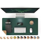 RENMTURE Dual-Sided Desk Pad, Natural Cork &amp; PU Leather Large Mouse mats for Office and Home Work...