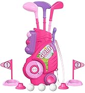 Liberry Toddler Golf Set for 1 2 3 4 Years Old, Upgraded Kids Golf Cart with Unique Shoulder Stra...