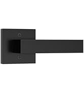 Estmoon Dummy Door Handle Matte Black Door Handle for Closets French Double Doors, Non-Turning Si...