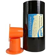 Black Plastic Stretch Wrap Film 9”×1000ft 80 Gauge Storage Industrial with Hand Saver Dispenser M...