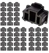 50PCS RJ45 Anti Dust Cover Cap Protector Protects Ethernet Hub Port by FENGQLONG (Black-Small)