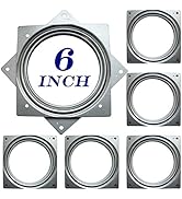 6Inch Lazy Susan Hardware, 6Pack Square Rotating Bearing Plate, 500lbs Capacity Lazy Susan Turnta...