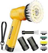 qimedo 5000mAh Battery Electric Spin Scrubber Q4, Handheld Scrubber for Cleaning with Display, Po...