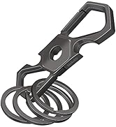 Idakekiy Key Chain Heavy Duty Car Keychain Clip Dual Bottle Opener with 4 Key Rings for Men or Women