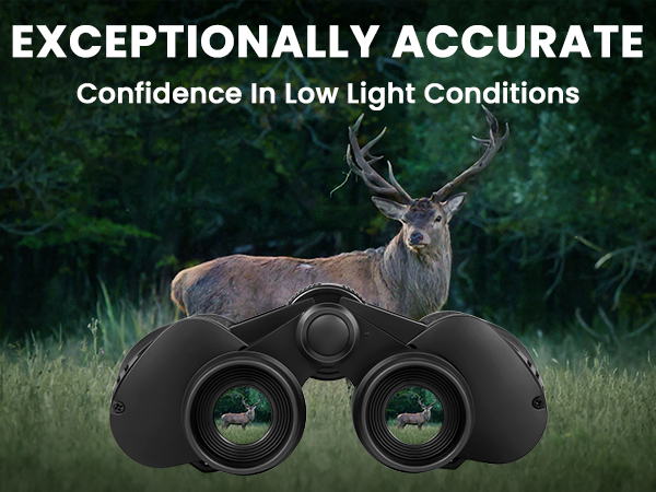 20x50 model allows you to experience an entirely new dimension of hunting in low-light conditions.