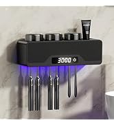 Toothbrush Holders for Bathrooms,Rechargeable Cordless Wall Mounted Tooth Brushing Holder,3 Cup E...