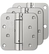 Luxbaro 3 Pack Self Closing Door Hinges, 4 Inch Spring Loaded Door Hinges, Adjustable Tension for...