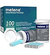 Metene TD-4116 Blood Glucose Test Strips, 100 Count Blood Sugar Test Strips for Diabetes, Use wit...