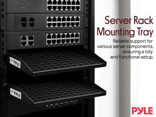 19-Inch 1U Server Rack Shelf - Vented Shelves For Good Air Circulation, Cantilever Mount, 