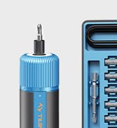 Tilswall 4V Electric Screwdriver Cordless, 10N.m High Torque /260 RPM, Cordless Screwdriver with ...