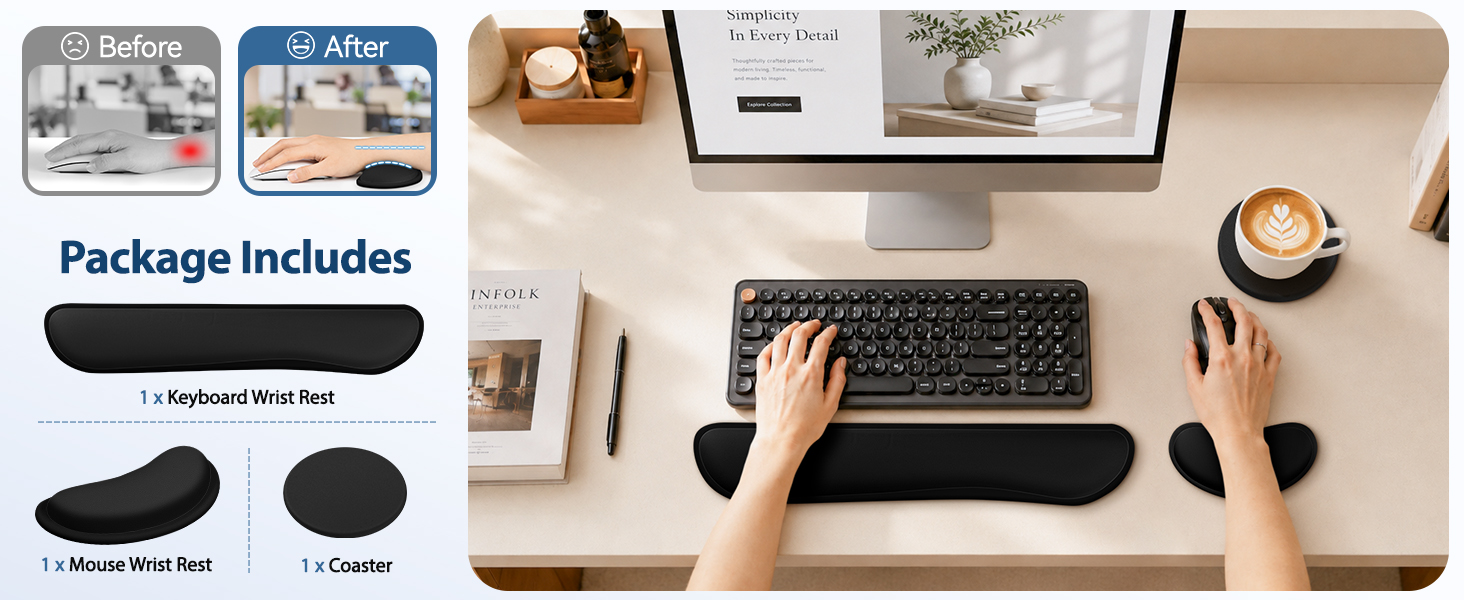 Keyboard Wrist Rest Set