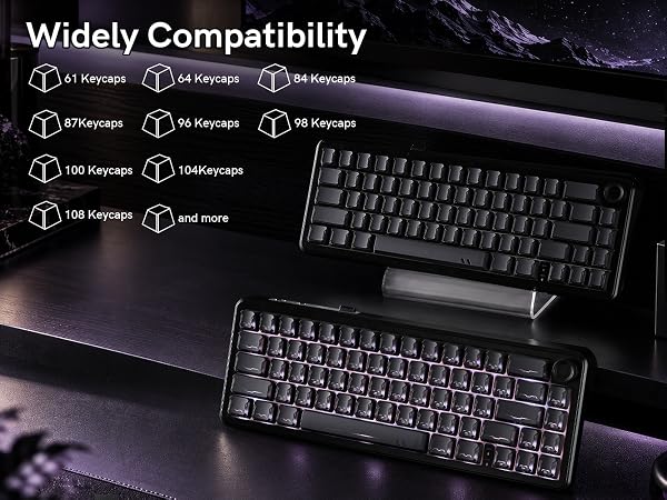 dagaladoo Shine Through keycaps Set,Double Shot PBT keycaps Mecha Armor