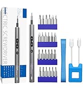 Mini Electric Screwdriver, LIFEGOO 28 in 1 Precision Power Screwdrivers Set with 24 Bits and USB ...