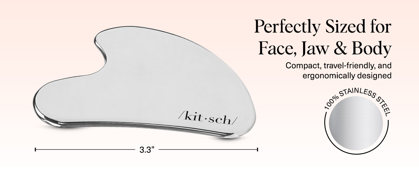 Stainless Steel Gua Sha Lymphatic Drainage Massager for Face Chin Jawline Shaper Double Chin Reducer
