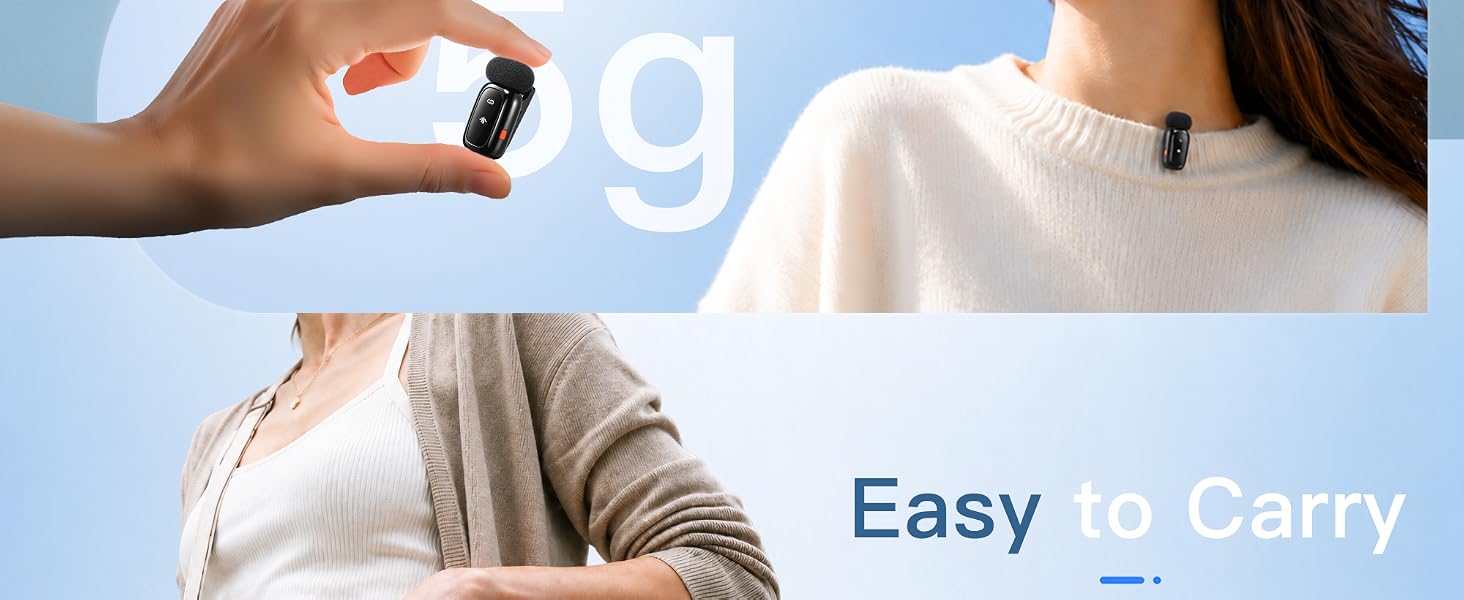 Ultra lightweight mini microphone clip on shirt lapel microphone wireless for video recording