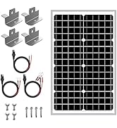 SUNER POWER 12V Waterproof Solar Battery Trickle Charger &amp; Maintainer - 30 Watts Solar Panel Buil...