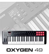 M-Audio Oxygen 49 (MKV) – 49 Key USB MIDI Keyboard Controller With Beat Pads, Smart Chord &amp; Scale...