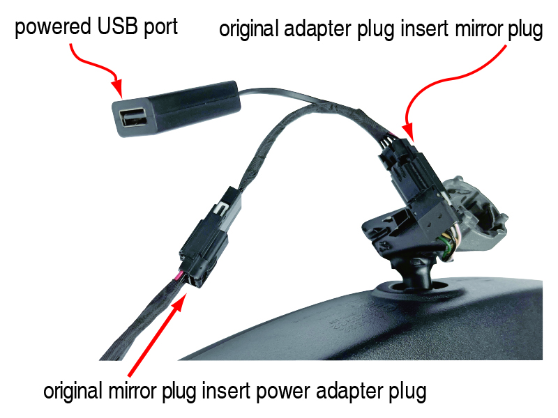 5-Pin Type F Plug &amp;amp; Play Dash Cam Power Adapter Ford Mustang Mach-E Bronco Sport Edge Escape