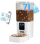 Frienhund Automatic Cat Feeder with Slow Feed: 5G WiFi Automatic Dog Feeder with Large Pet Food S...