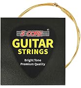 5 Core Brass Acoustic Guitar Strings, Heavy Duty Gauge High-Carbon Steel Core .013-.066 GS AC BRS...