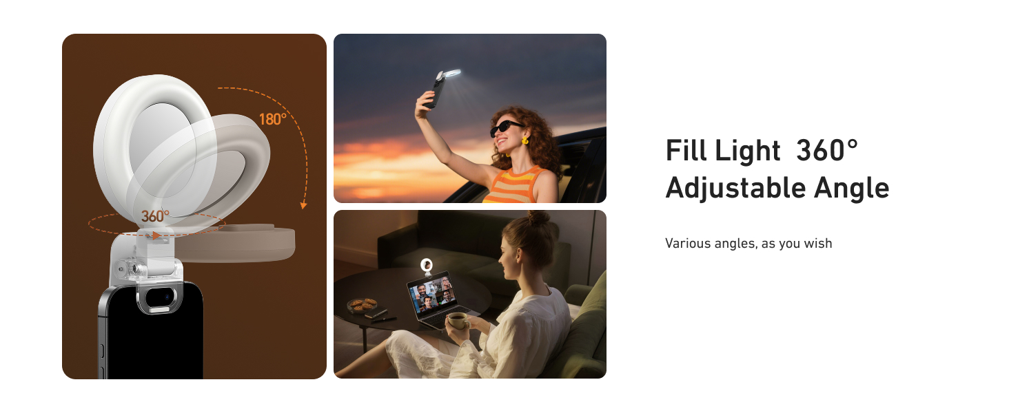 Clip On Selfie Ring Light