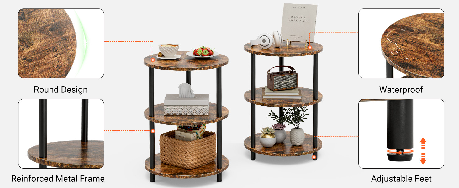 small round side table