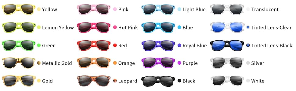 colorful sunglasses
