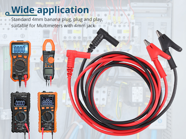 Electronic Test Lead Banana Plug to Alligator Clip voltage tester alligator clip electric multimeter