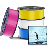 SUNLU CMYK Lithophane Matte PLA Filament 4KG, PLA Matte 3D Printer Filaments Bundle, Fast Matte S...